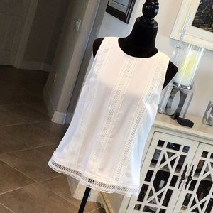 Ann Taylor sleeveless top, off white, size MP